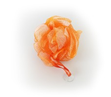Exfoliating Bath & Shower Body Puff / Buffer (Tangerine Orange)